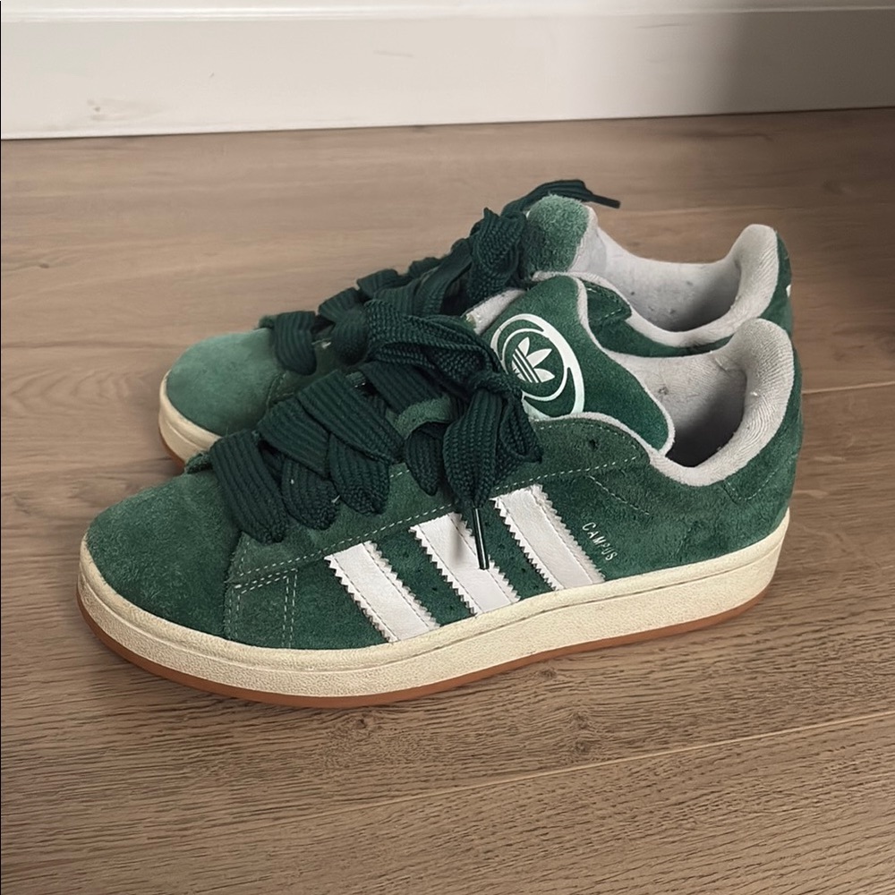 Adidas Green Suede Sneakers